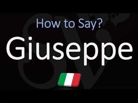 giuseppe pronunciation|how to pronounce giuseppe piazzi.